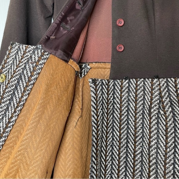 VTG Classic long sleeve brown button close long sleeve dress XS - Picture 8 of 16